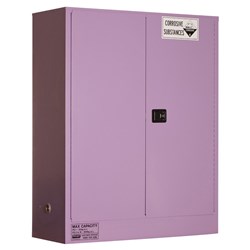 CORROSIVE SUBSTANCE STORAGE CABINET: METAL - 350L - 2 DOORS - 3 SHELVES